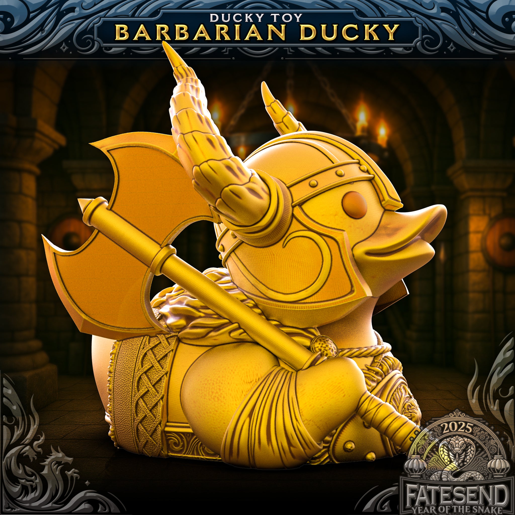 Barbarian Ducky – Rampaging Barbarian Mini Mascot