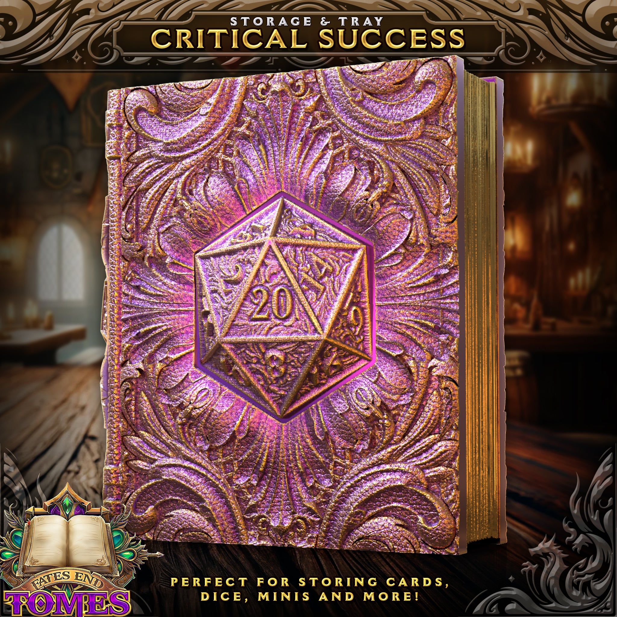 Critical Success Tome Modular Dice Case | Tray, Tower or Storage Insert