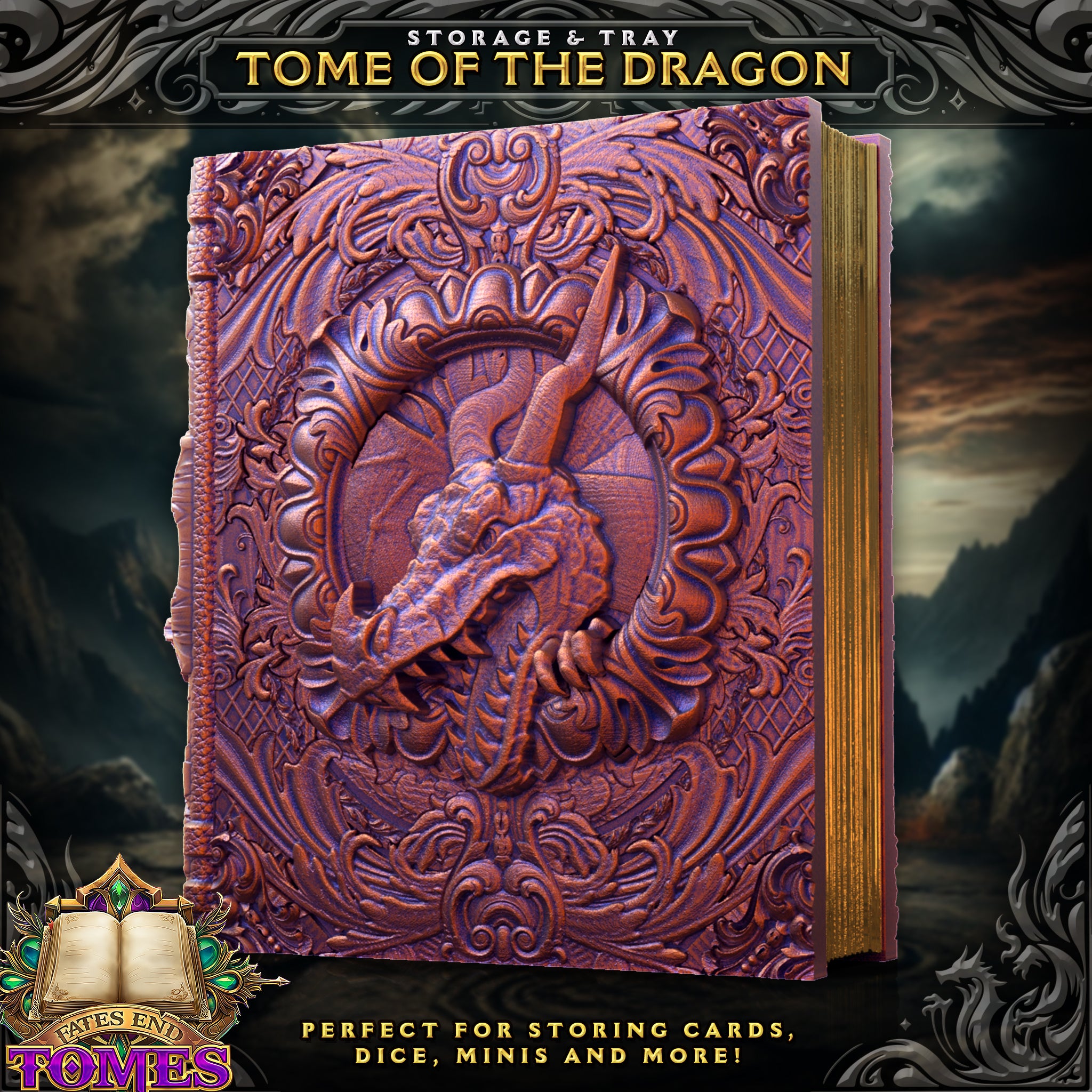 Dragon Tome Modular Dice Case | Tray, Tower or Storage Insert