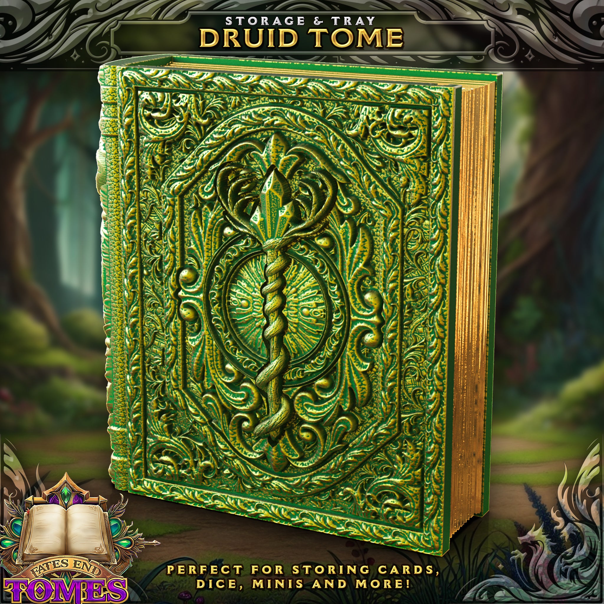 Druid Tome Modular Dice Case | Tray, Tower or Storage Insert