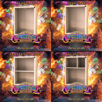 Fate's End Reforged Tome tray options: Bank, Open, Center Split and 3 Way Split trays, designer render