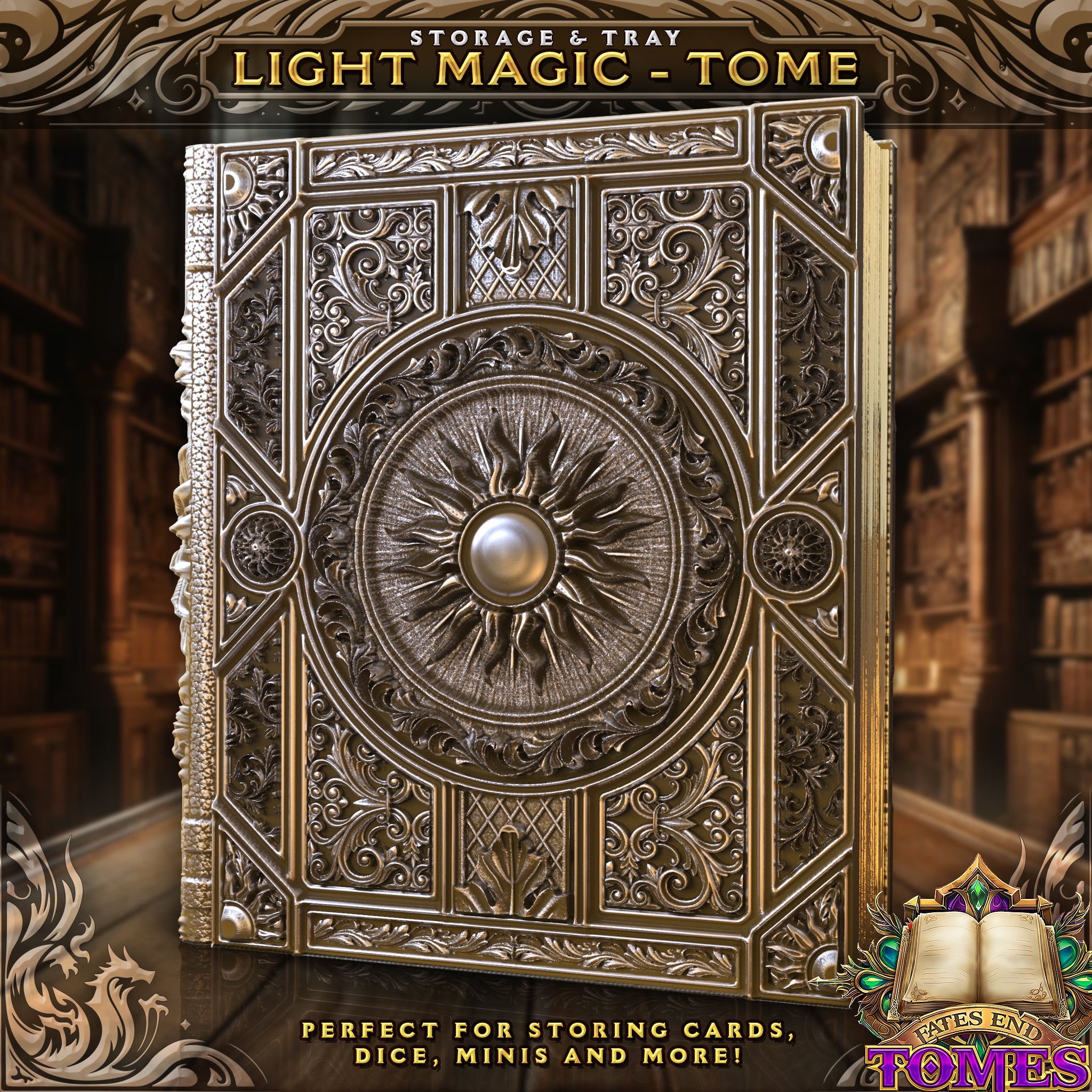 Light Magic Tome Modular Dice Case | Tray, Tower or Storage Insert
