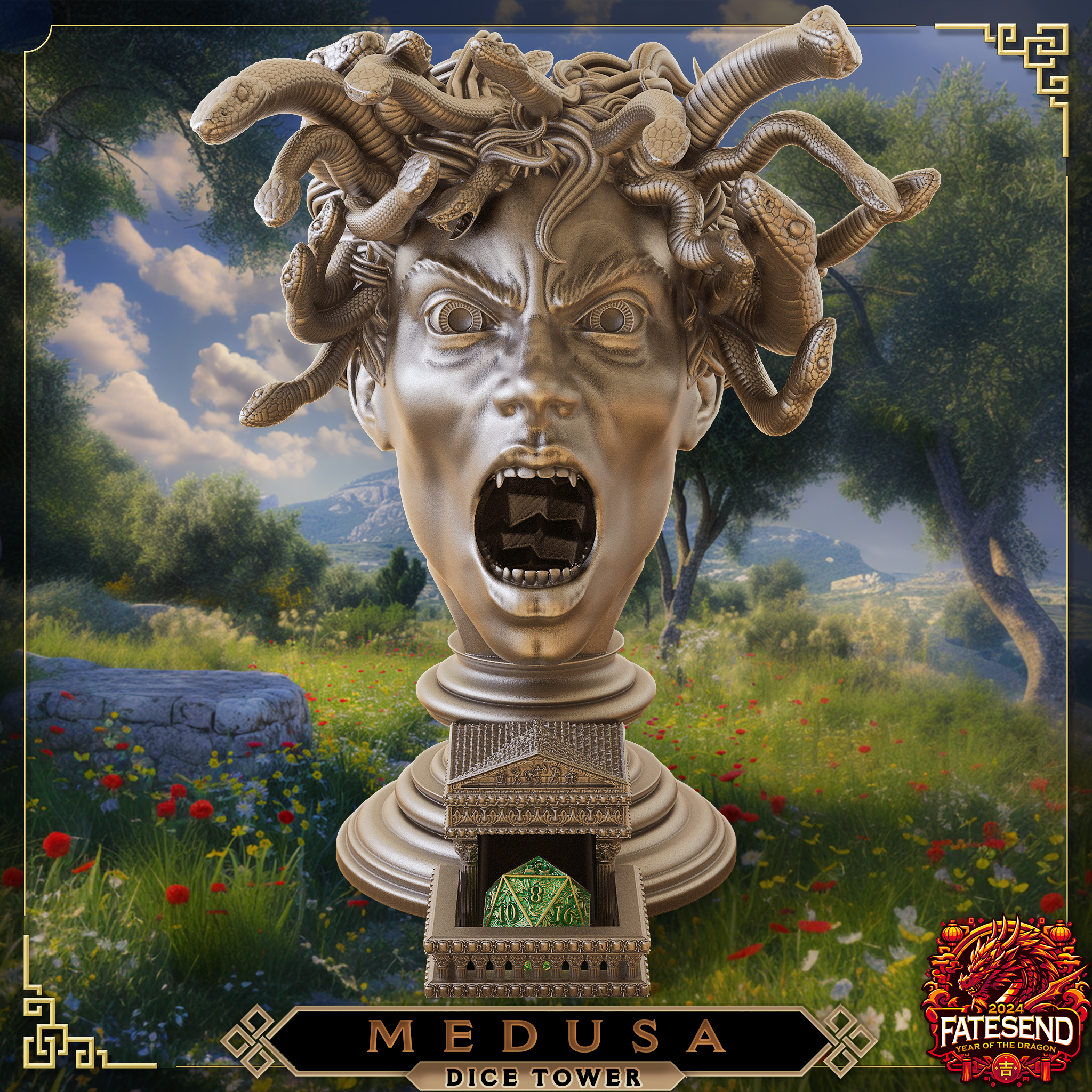 Medusa's Head Dice Tower