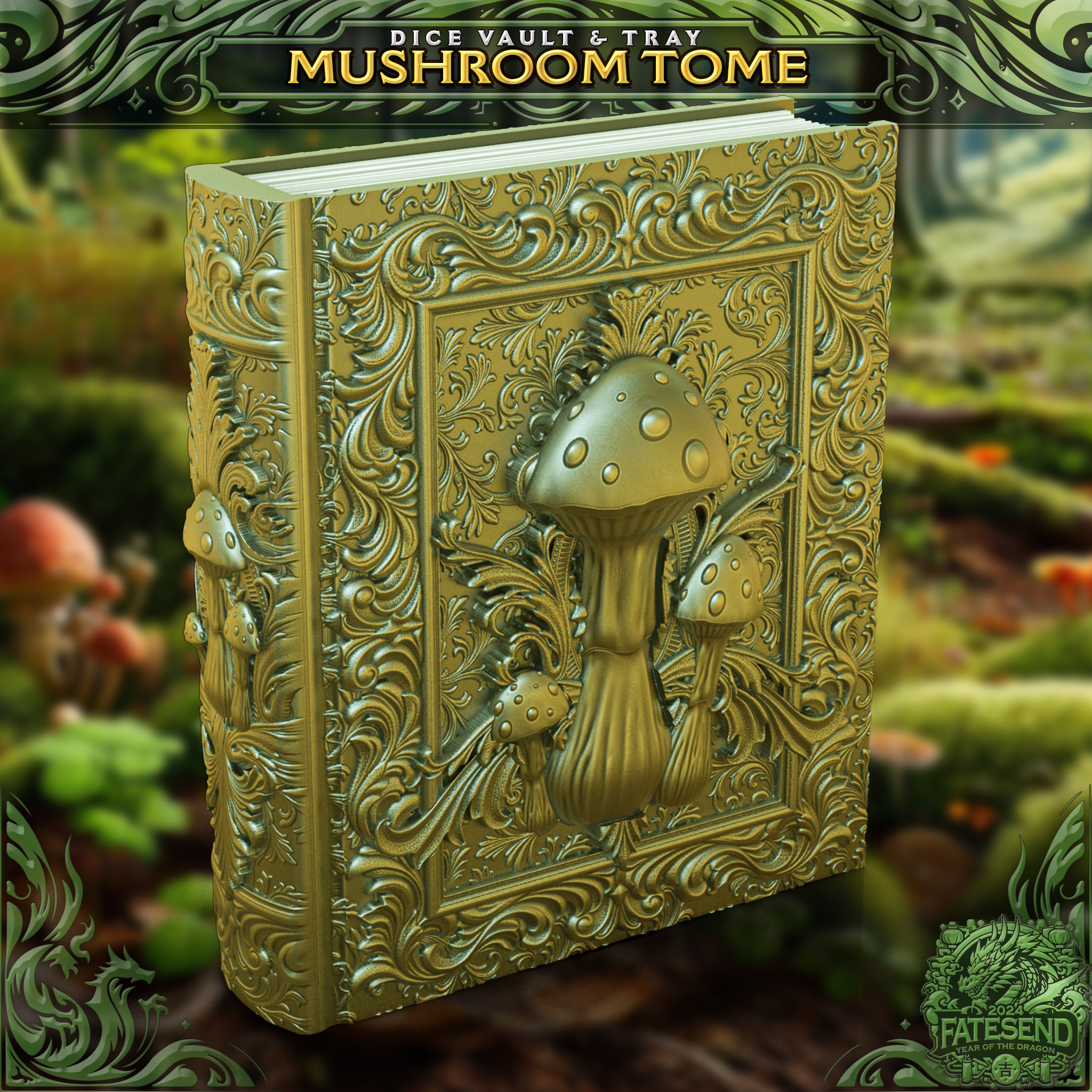 Mushroom Tome - Dice Tray and Vault