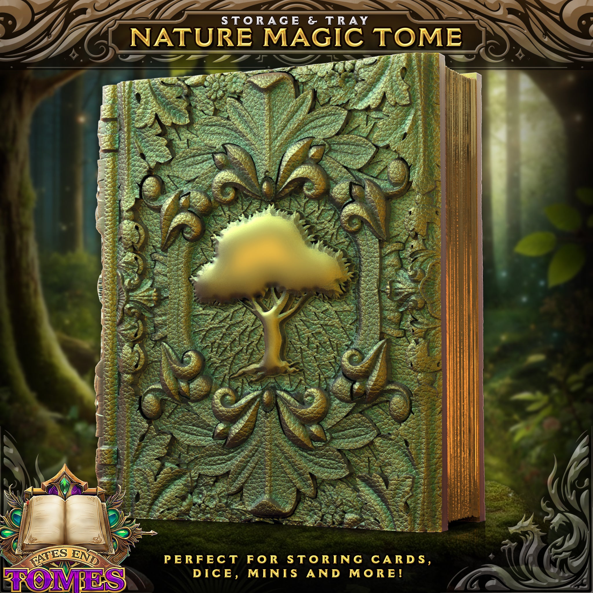 Nature Magic Tome Modular Dice Case | Tray, Tower or Storage Insert