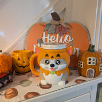 Kevin the Pumpkin Corgi – Ice Cream Pint Holder
