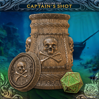 Pirate Dice Cup - Shake up, Roll and Store