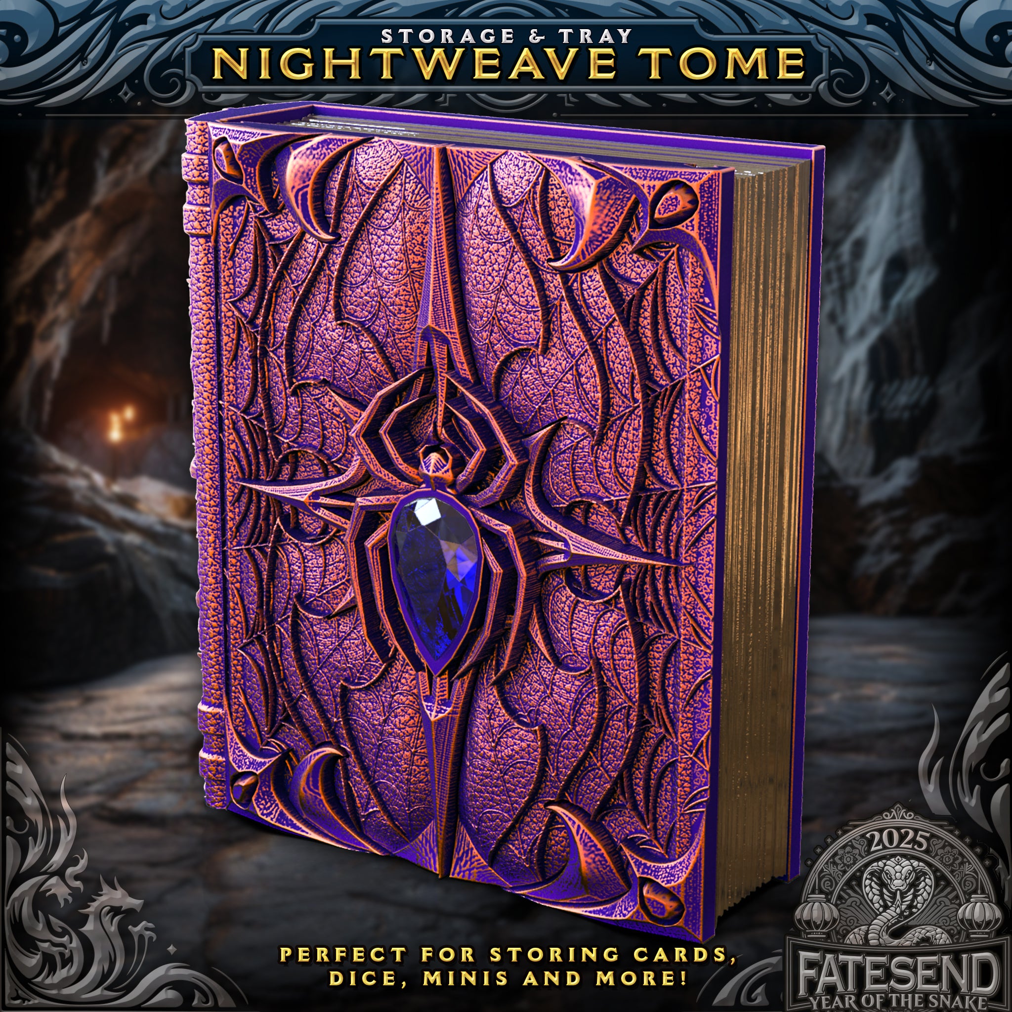 Nightweave Tome Dice Tower & Storage