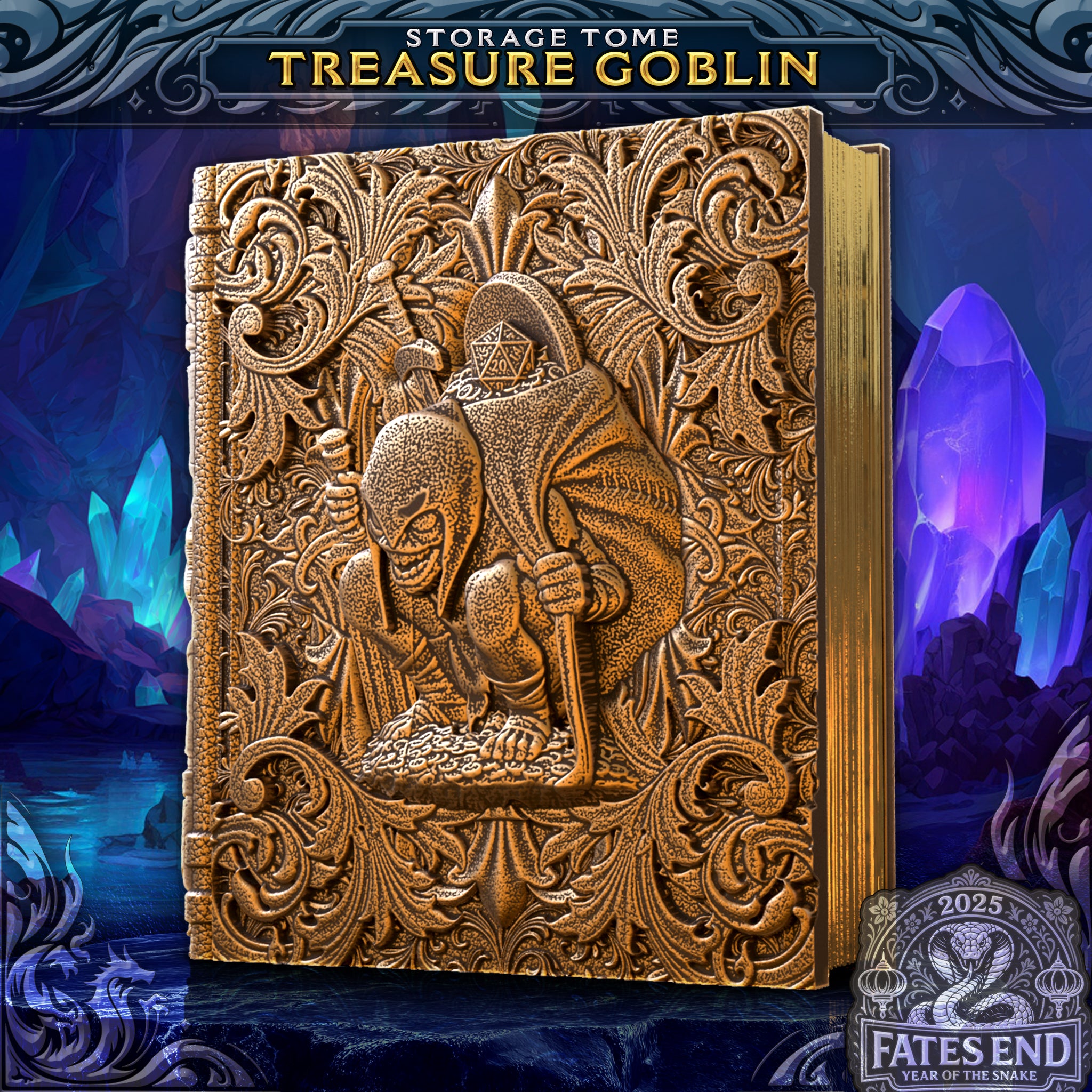 Treasure Goblin Tome Modular Dice Case | Tray, Tower or Storage Insert