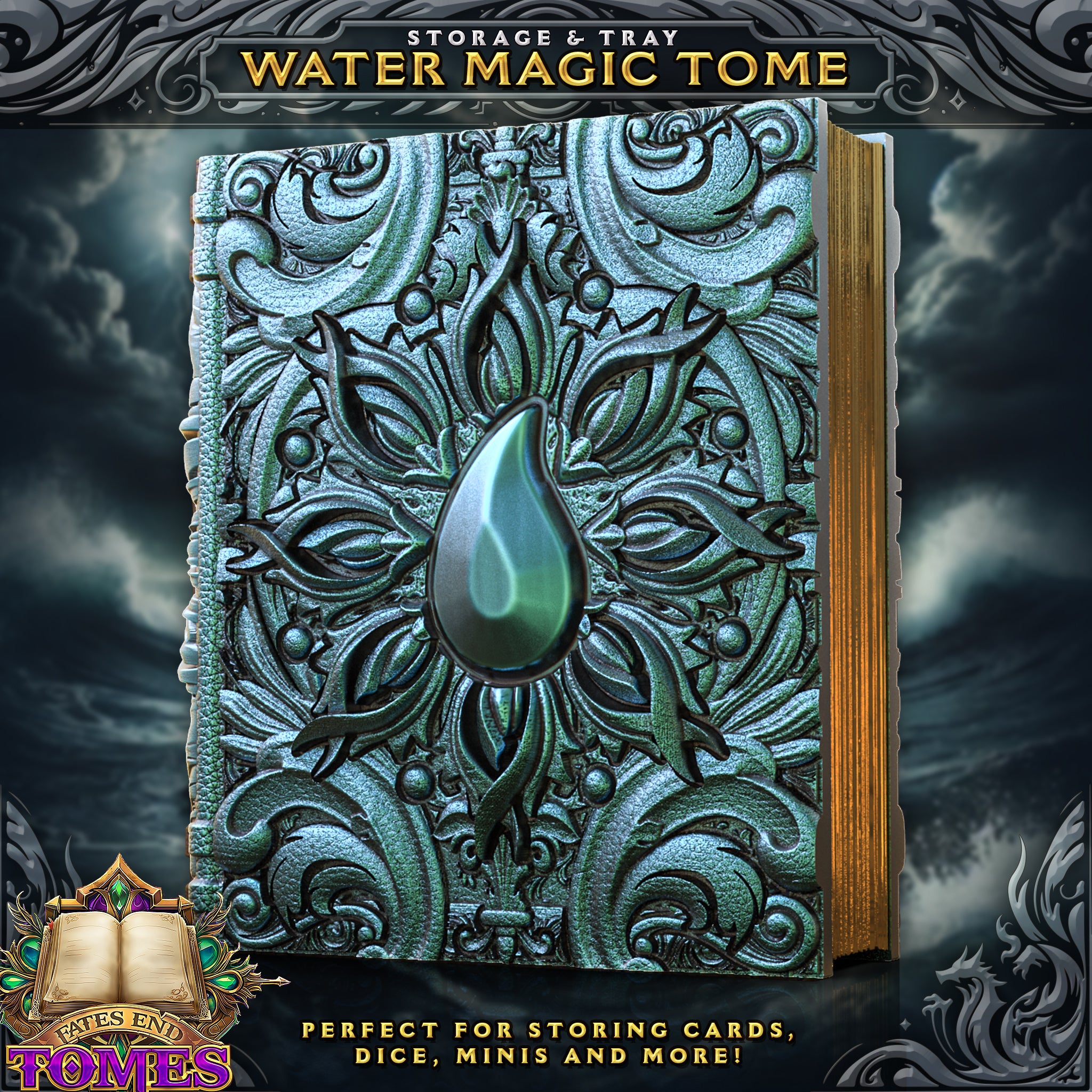 Water Magic Tome Modular Dice Case | Tray, Tower or Storage Insert